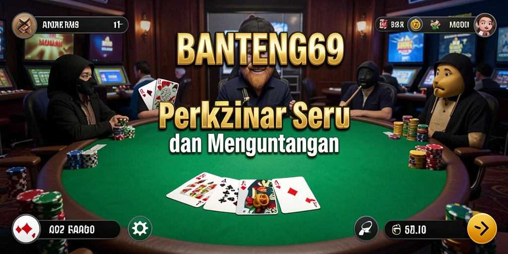 Tampilan seru saat bermain Poker di BANTENG69.