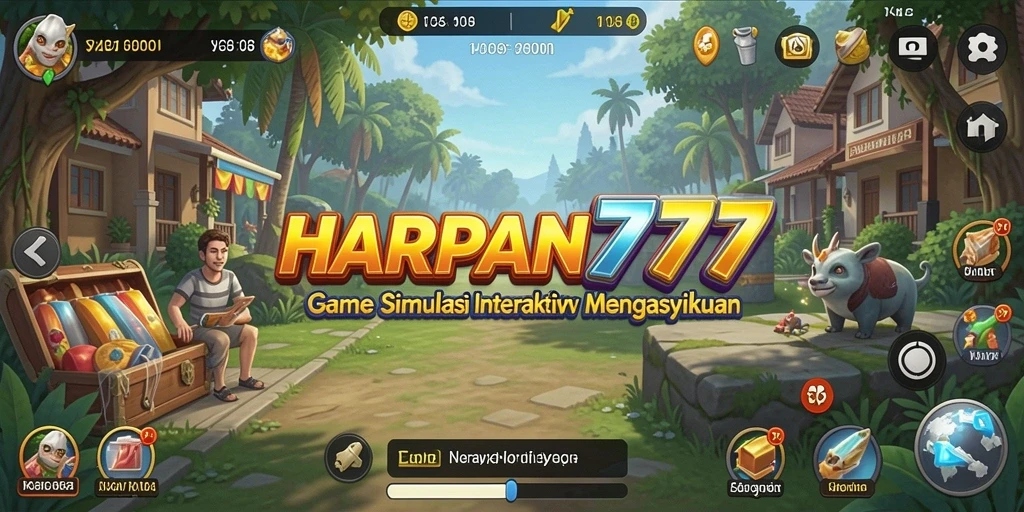 Tangkapan layar gameplay HARAPAN777 yang menunjukkan interaksi karakter dan lingkungan.