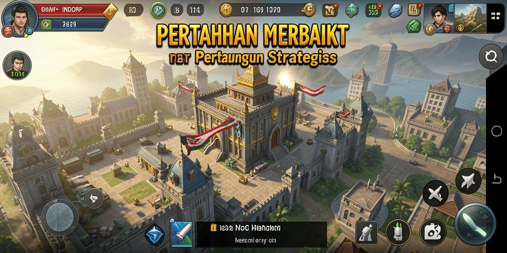 Tampilan gameplay seru dalam game Tower Defense INDORP.