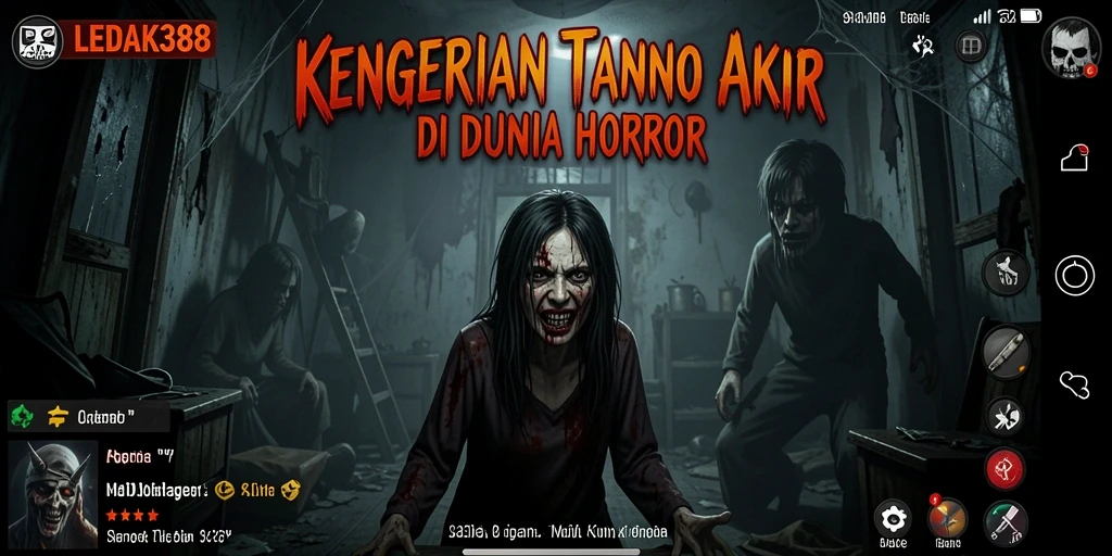 Screenshot LEDAK388 menampilkan suasana mencekam saat menjelajahi lokasi angker.