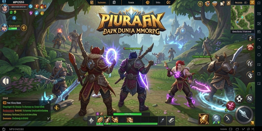 Screenshot MPO555 menampilkan aksi seru dalam pertarungan MMORPG.