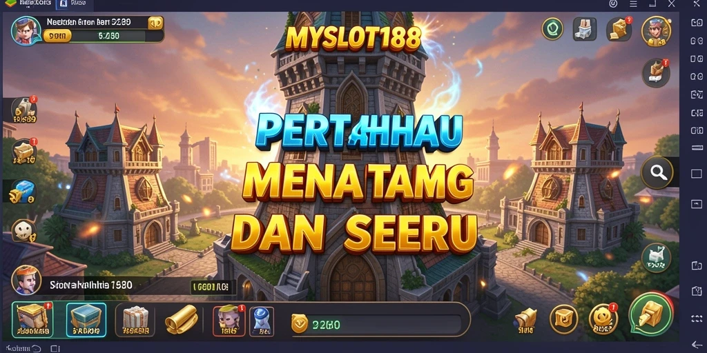 Tampilan gameplay menara yang mendebarkan dari MYSLOT188.