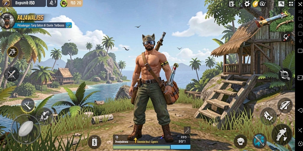 Screenshot tampilan gameplay Open World RAJAWALI55 yang mengasyikkan.