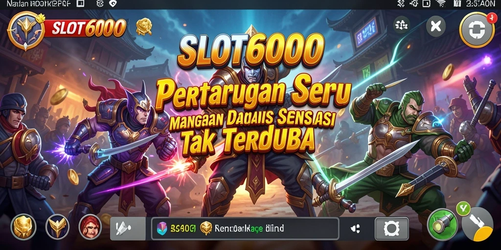Gameplay seru di SLOT6000 dengan karakter bertarung yang unik.