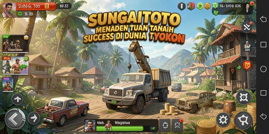 Tangkapan layar gameplay SUNGAITOTO yang menampilkan aksi bisnis seru.
