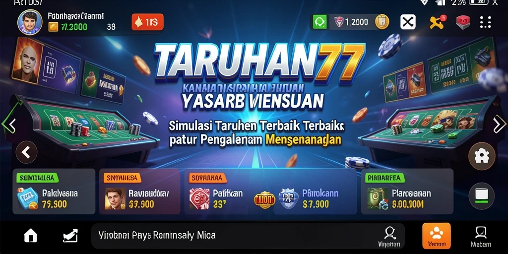 Screenshot gameplay TARUHAN77 yang menampilkan pengalaman simulasi taruhan.