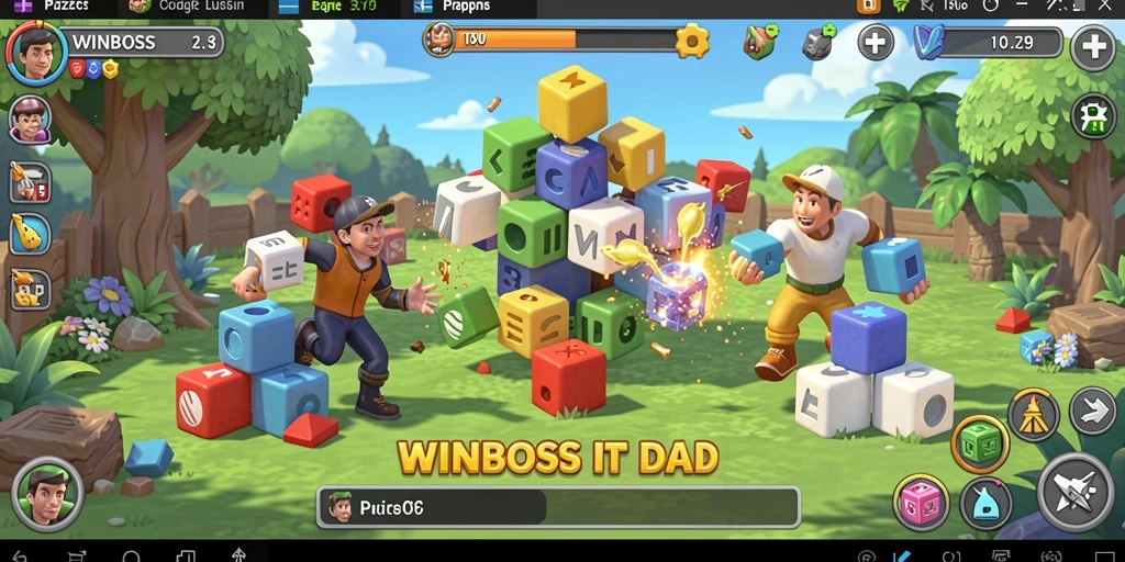 Gameplay menantang dalam WINBOSS yang penuh teka-teki.